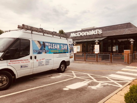 Image of The Glean Team Van parked up in a car park.