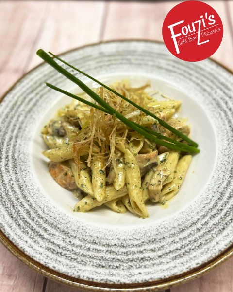 A dish of italian pasta