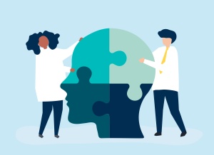 people putting together jigsaws in mind